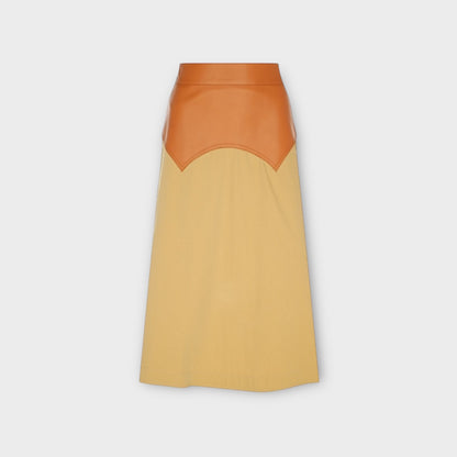 Loewe Asymmetric Midi Leather Skirt
