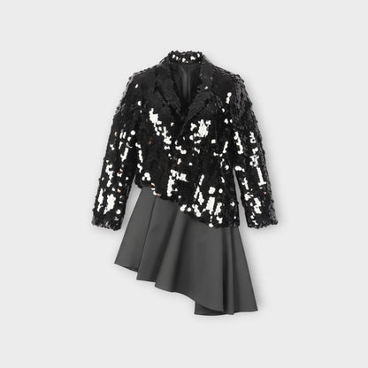 Comme des Garcons Sequin Asymmetric Coat
