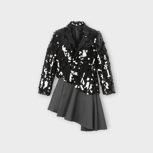 Comme des Garcons Sequin Asymmetric Coat