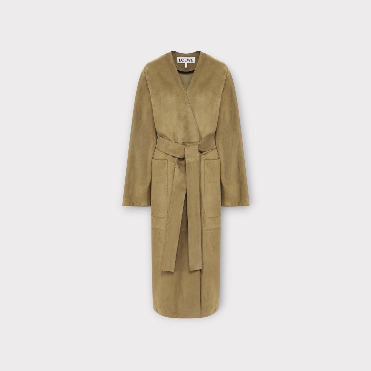 Loewe Suede Leather Belted Coat