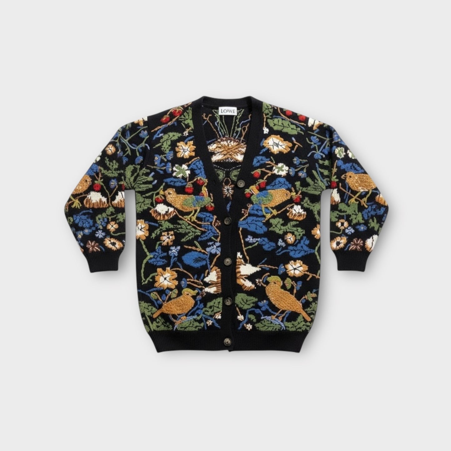 Loewe William Morris Bird Print Cardigan