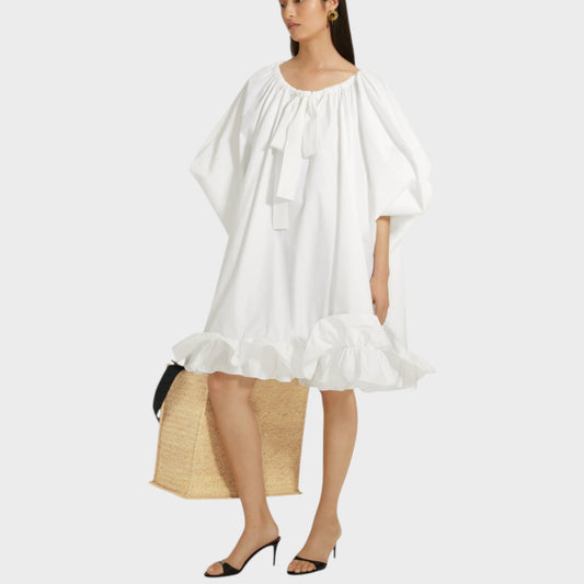 Patou Cotton Ruffle Dress