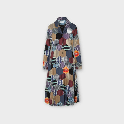 Loewe Wool Hexagon Patchwork Coat