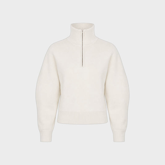 Ashlyn Vale Merino Wool Half Zip Sweater
