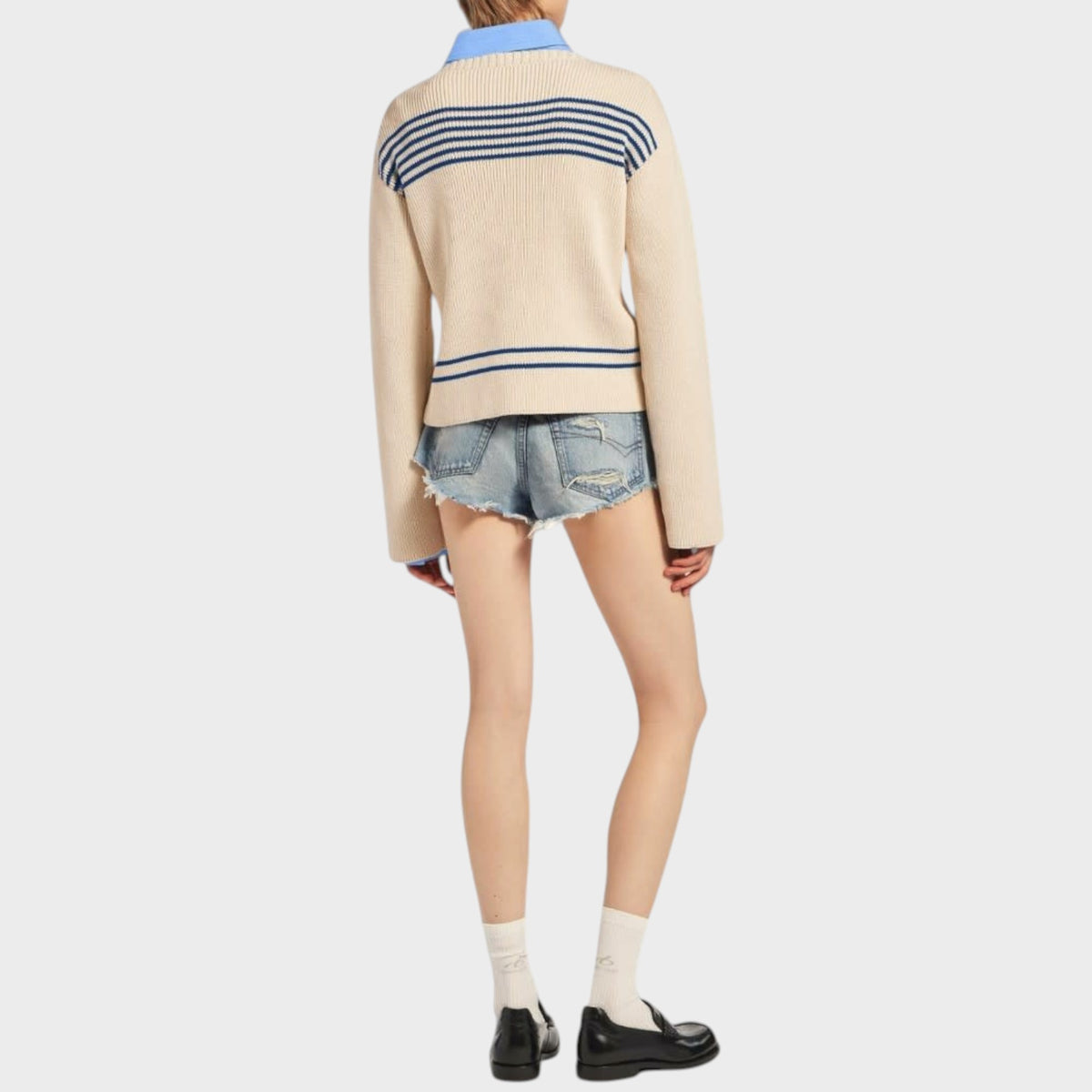 Balenciaga Denim Mini Shorts