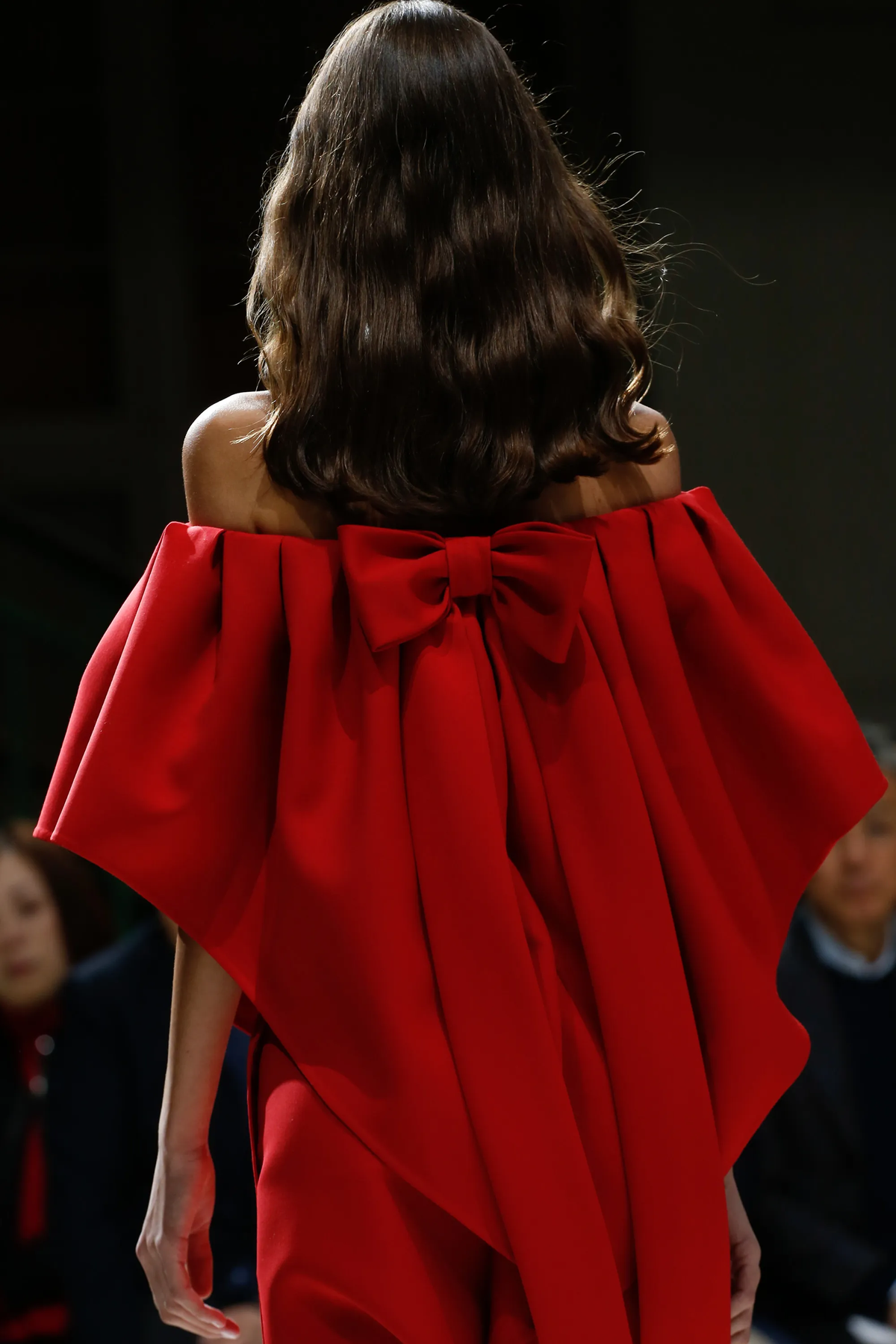 Valentino Wool Off Shoulder Dress