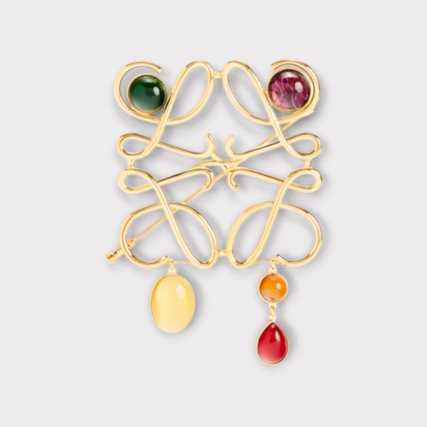 Loewe Brass XL Anagram Brooch