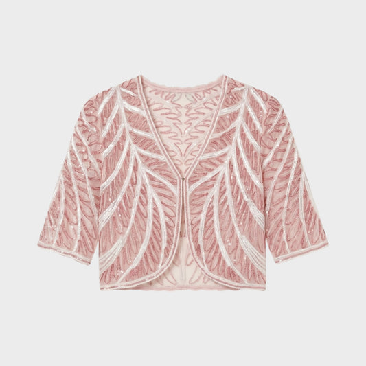 Bode Rita Mesh Beaded Cardigan