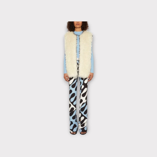 Emilio Pucci Faux Fur Crew Gilet