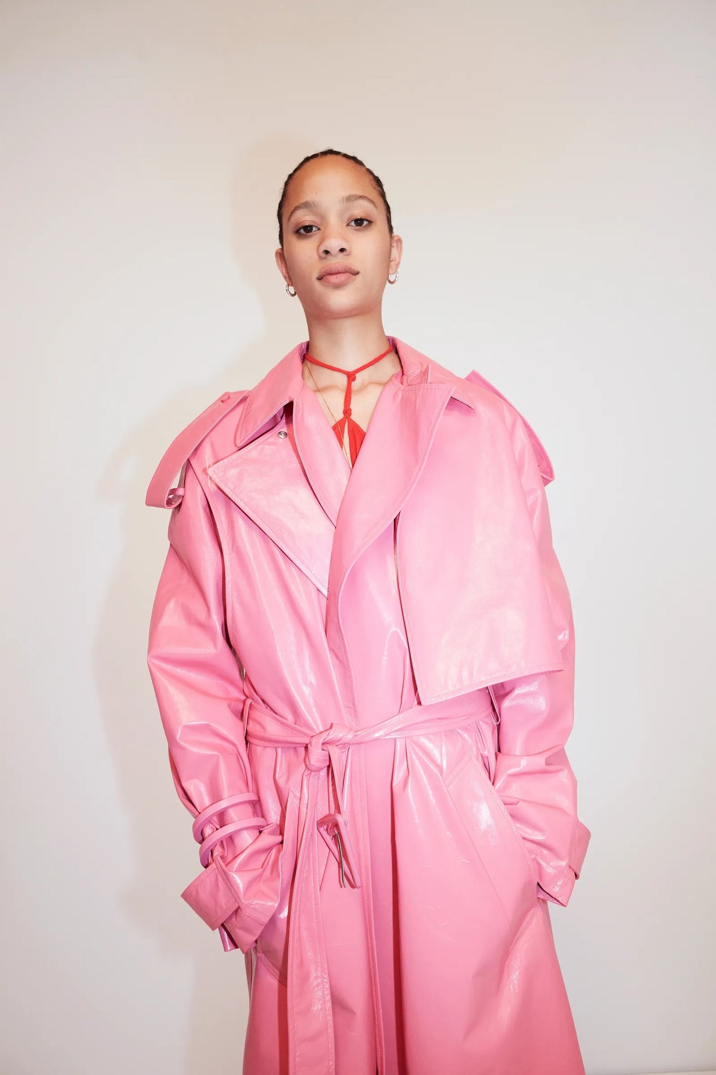 Bottega Veneta Lambskin Trench Coat