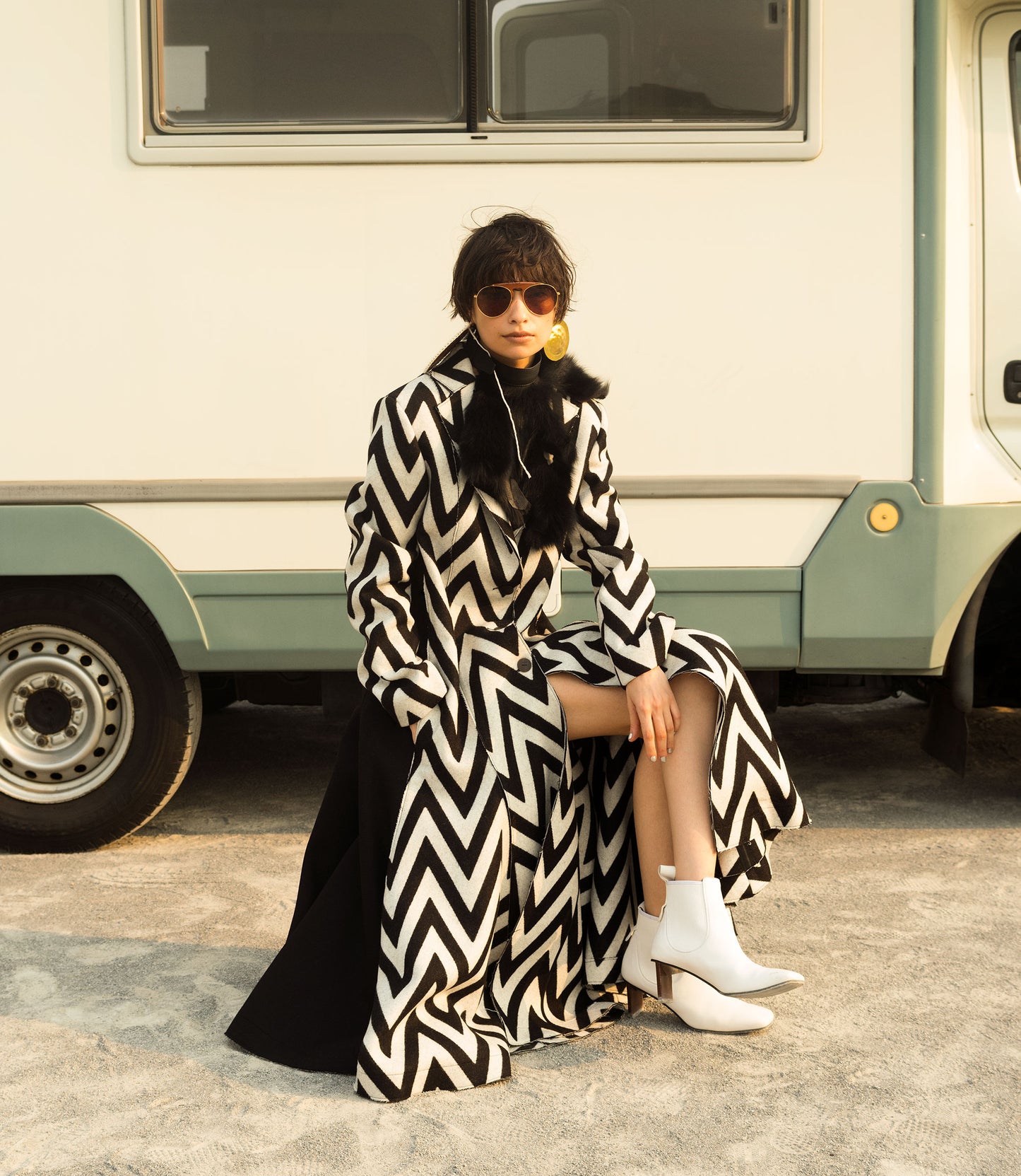 Loewe Wool Herringbone Coat