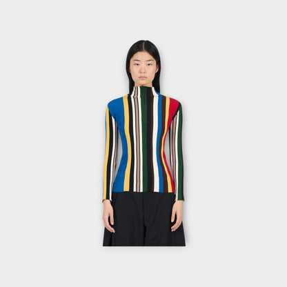 Loewe High Neck Striped Top