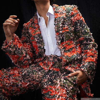 Comme des Garcons Homme Plus Tulle Embroidery Jacket