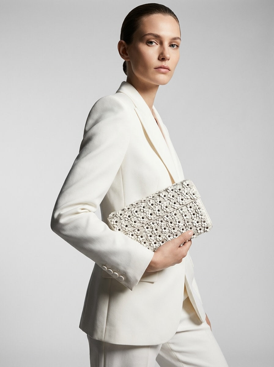 Alaïa Flower Studs Clutch