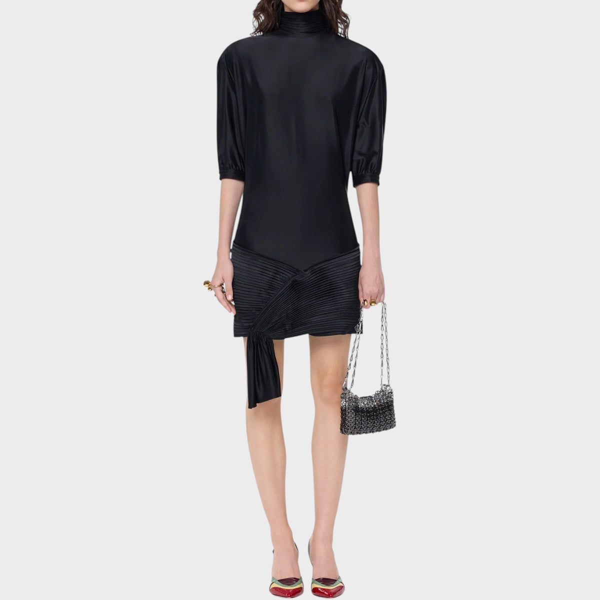 Rabanne Turtleneck Mini Dress