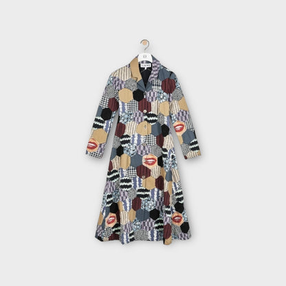 Loewe Wool Hexagon Patchwork Coat