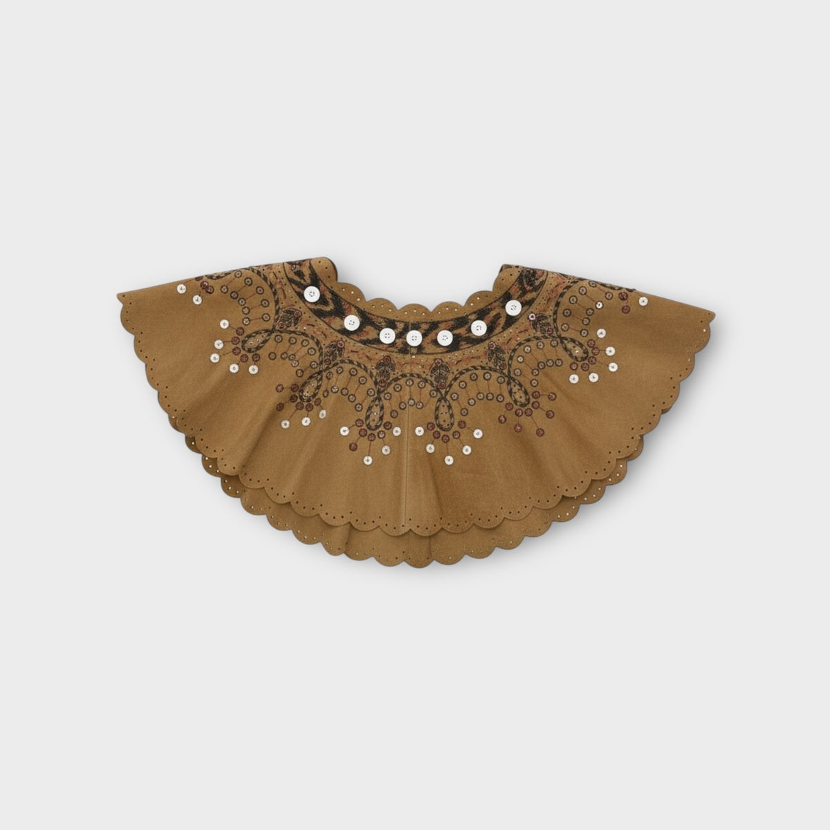 Loewe Gold Suede Shoulder Cape