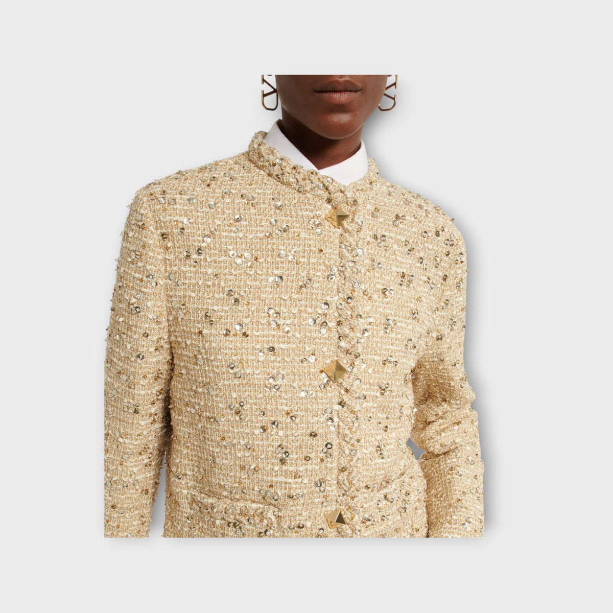 Valentino Tweed Cardigan