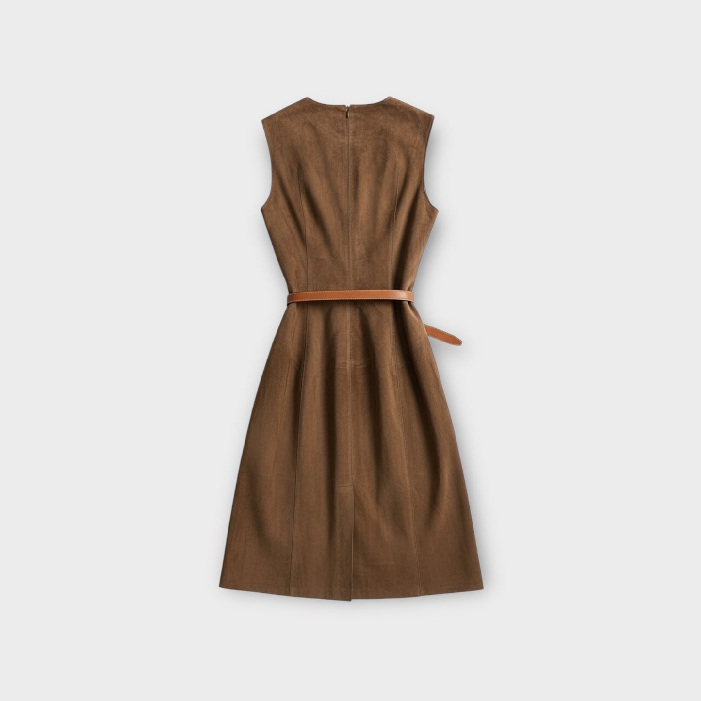 Loewe Suede Leather Belted Dress