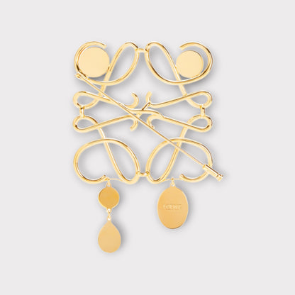 Loewe Brass XL Anagram Brooch