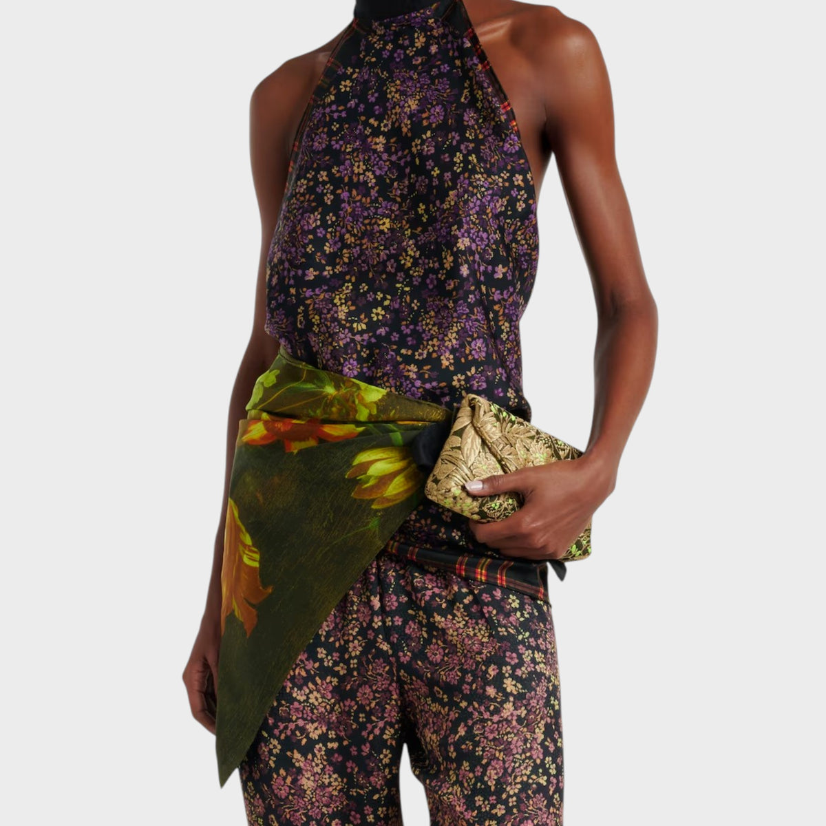 Dries Van Noten Carfy Silk Scarf Top