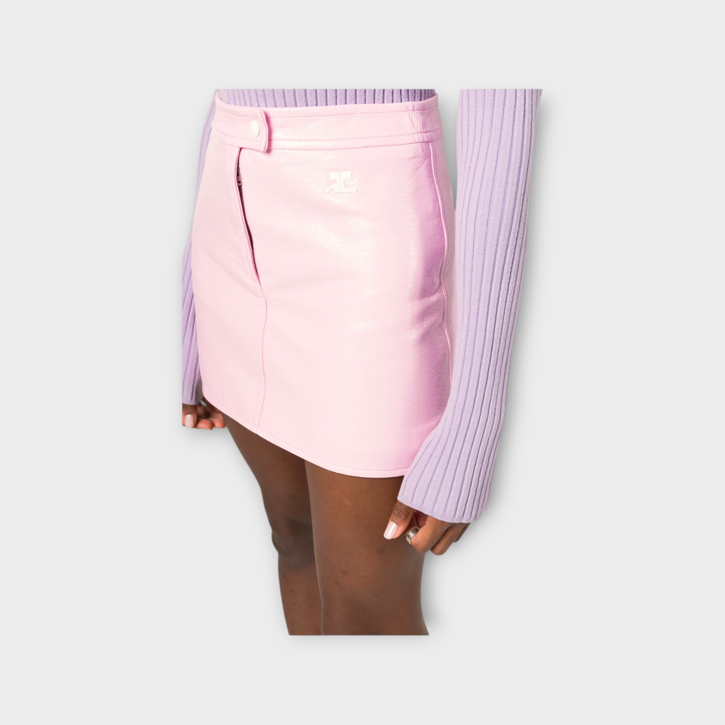 Courrèges Reedition Vinyl Mini Skirt