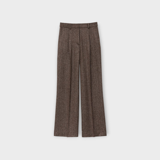 Iris von Arnim Venia Wool & Silk Herringbone Pants