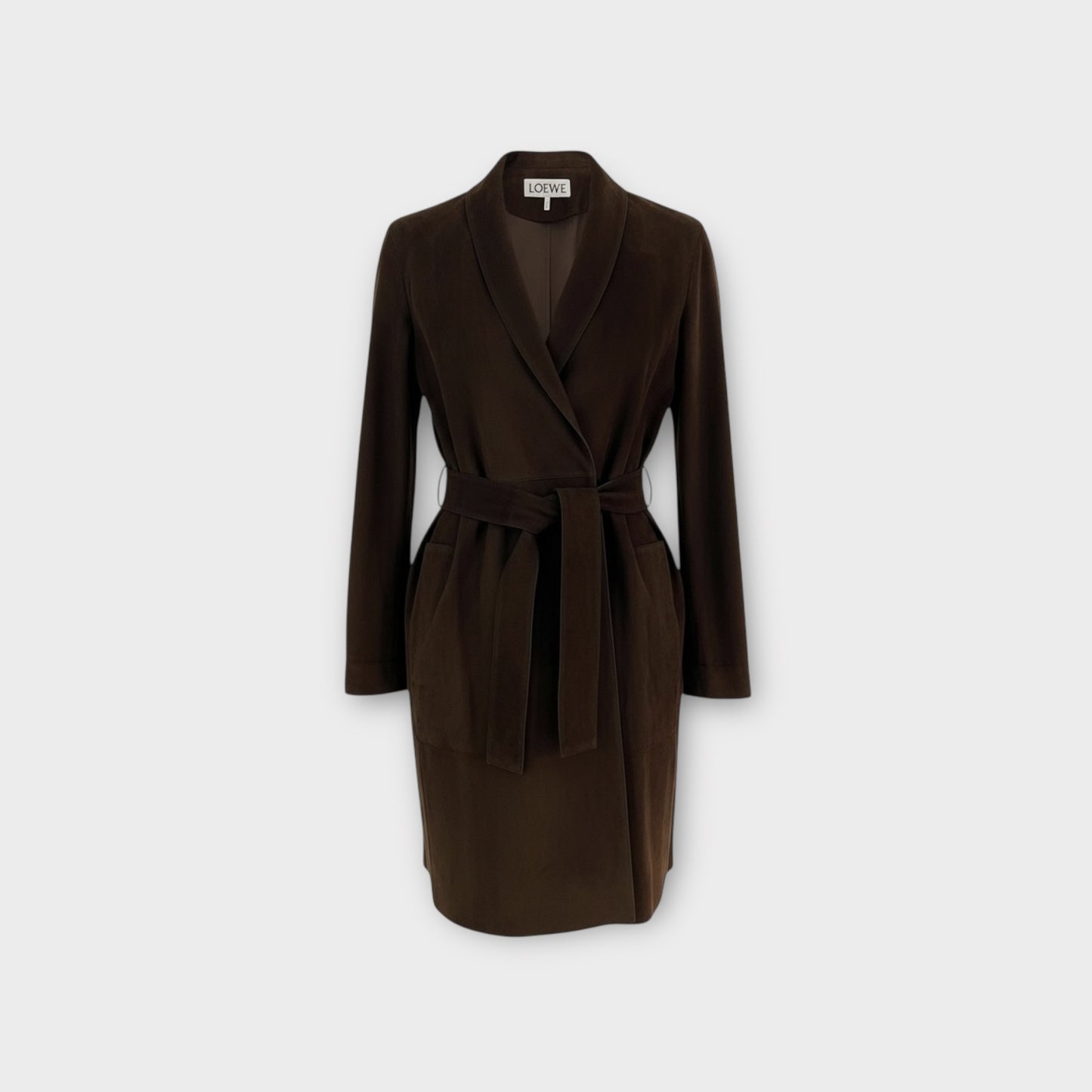 Loewe Suede Belted Coat