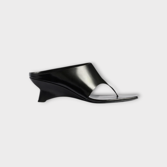 Khaite Marlow Glazed Leather Mule