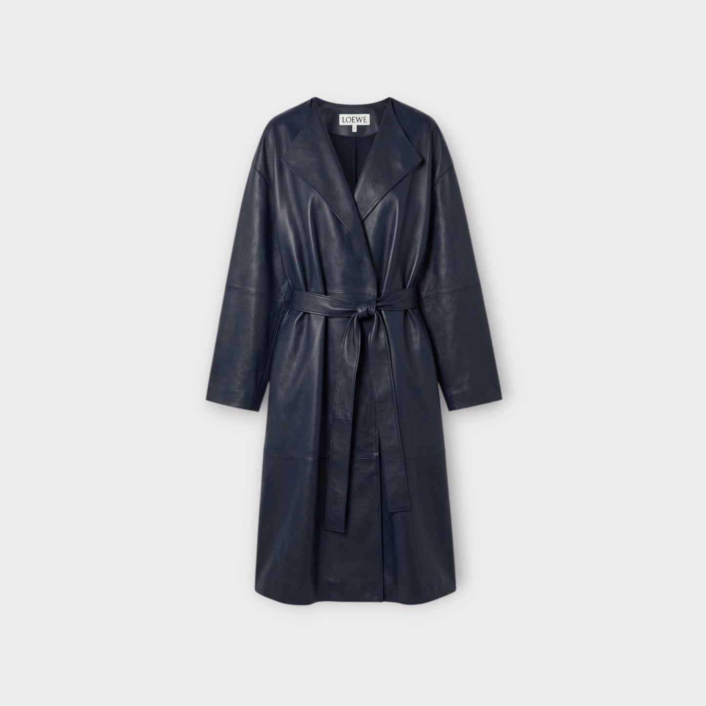 Loewe Nappa Leather Belted Coat