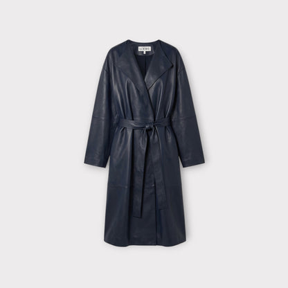 Loewe Nappa Leather Belted Coat