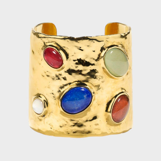 Goossens Theia Gold Toned Cuff Bracelet