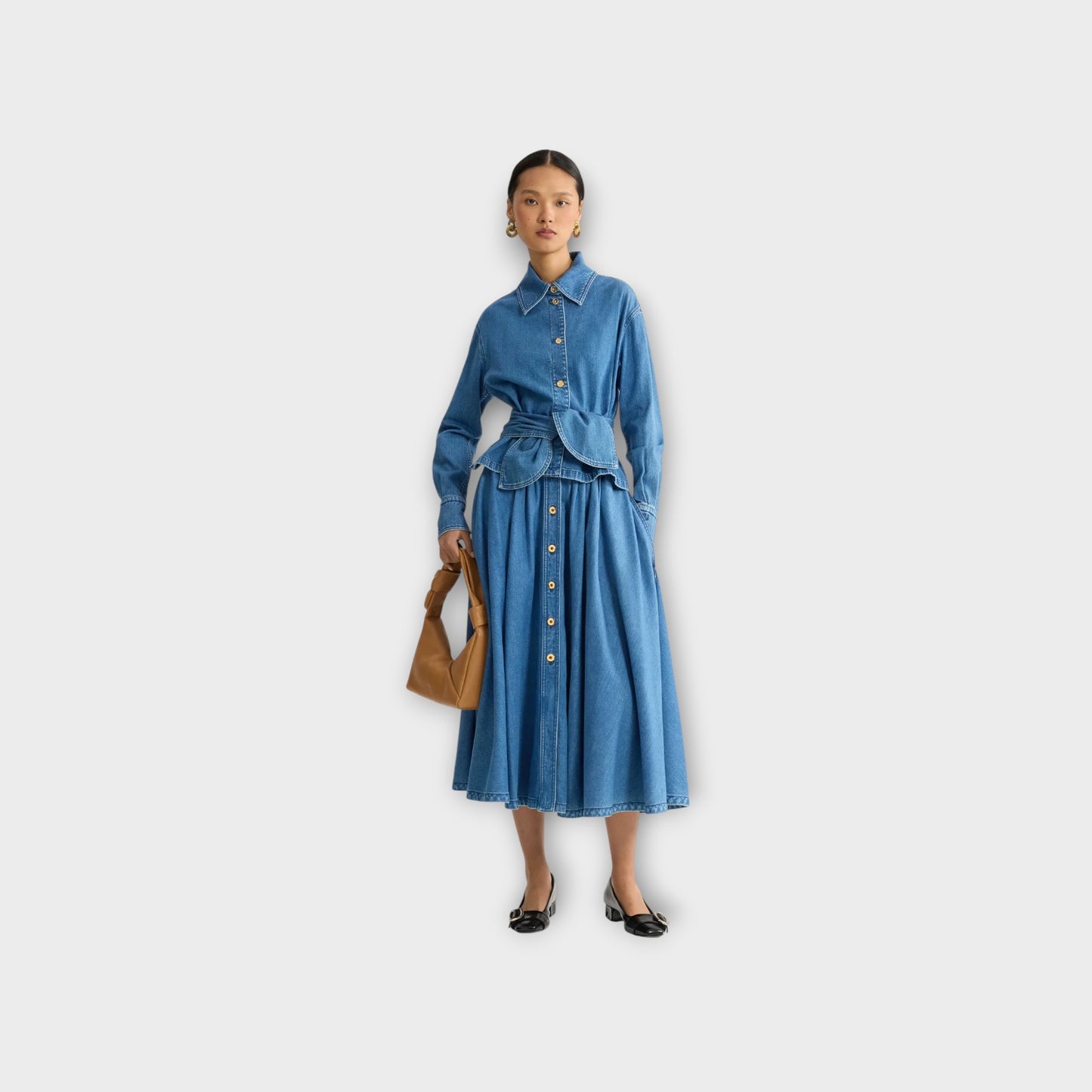 Patou Denim Maxi Skirt