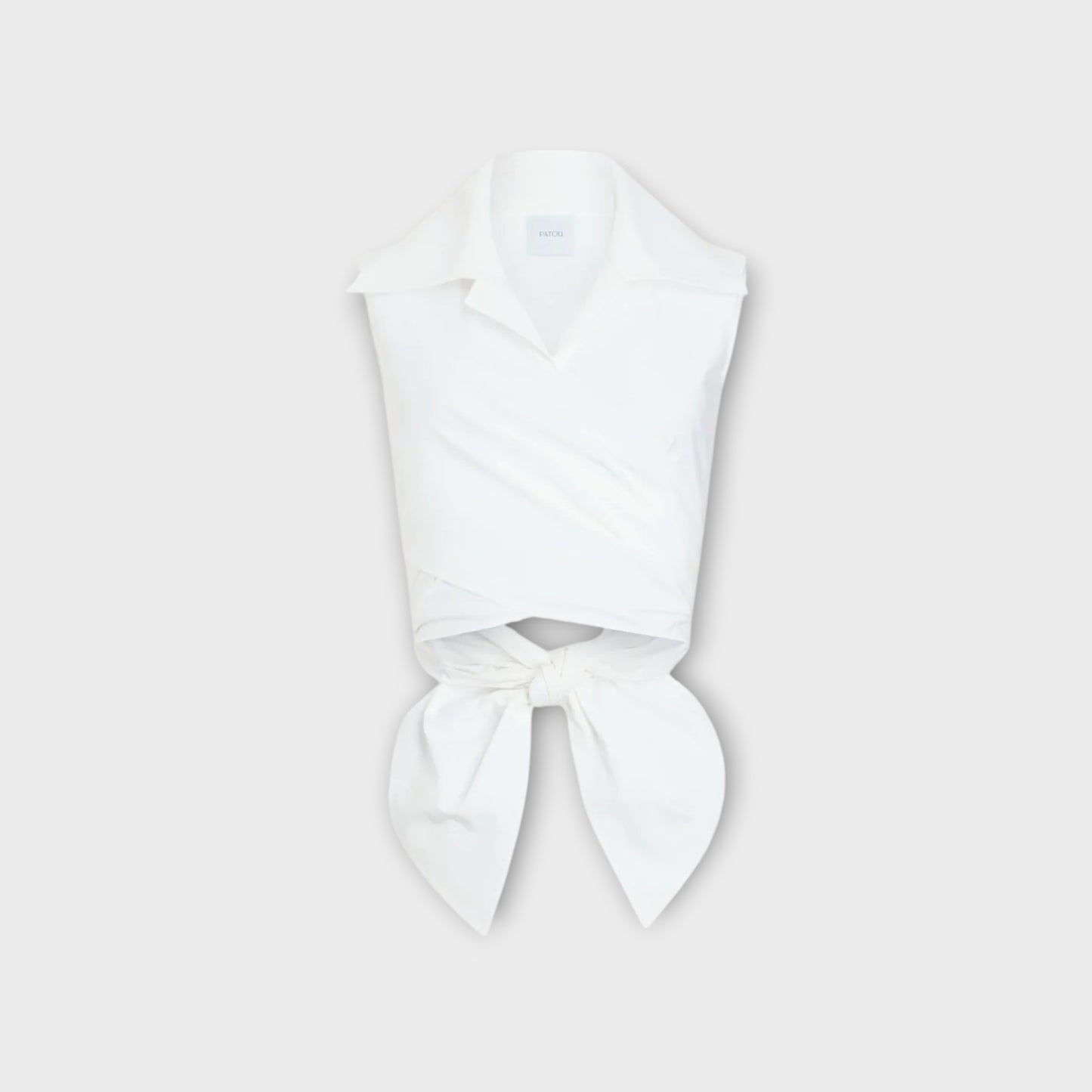 Patou Cotton Draped Tank Top