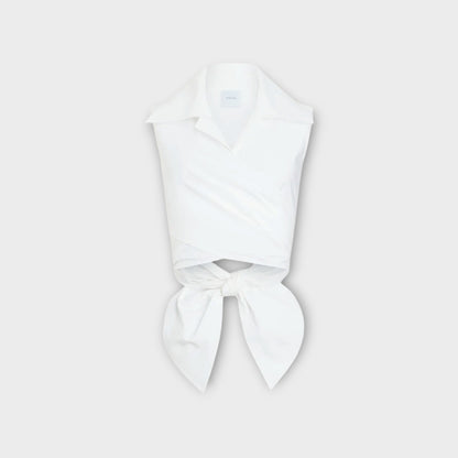 Patou Cotton Draped Tank Top