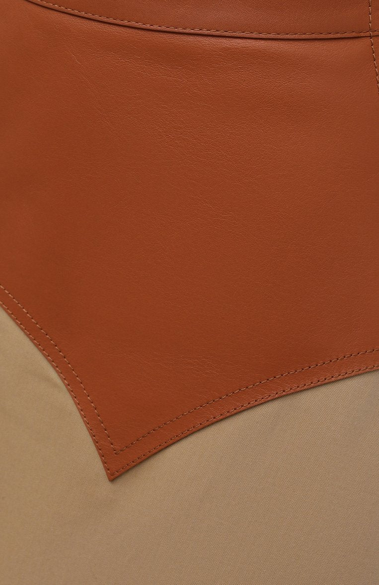 Loewe Asymmetric Midi Leather Skirt