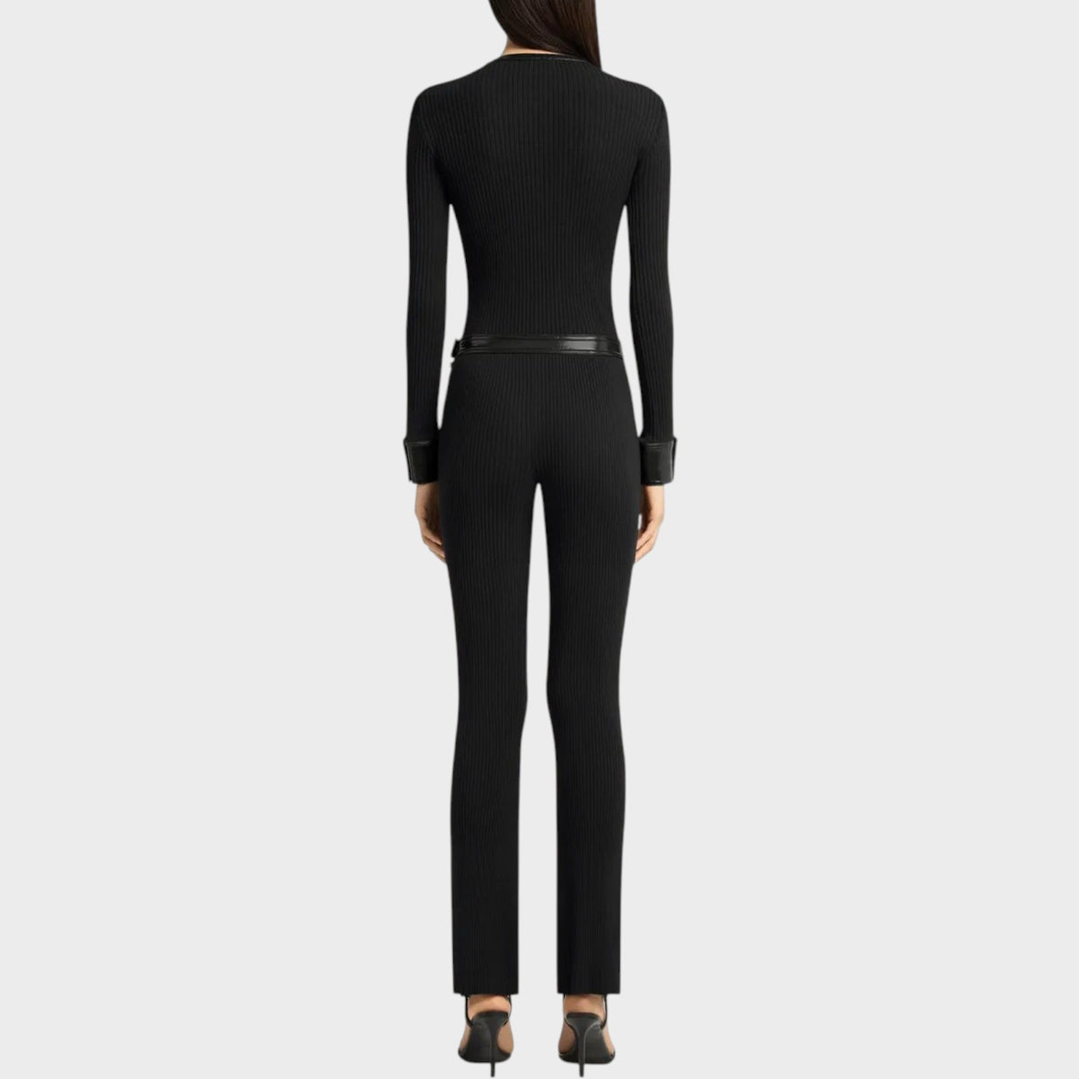 Courrèges Vinyl Rib Knit Trousers