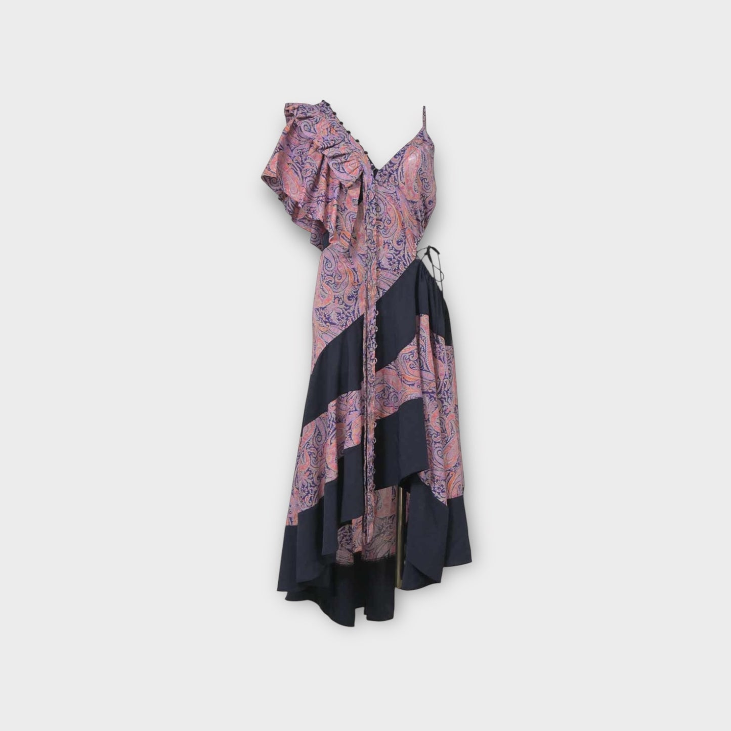 Loewe Asymmetric Paisley Ruffle Dress