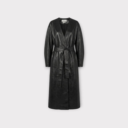 Loewe Leather Belted Coat