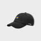 Raf Simons Hat, Black, Cotton Basic Baseball Cap in Black Night w/ "Teenage Dreams" Badge