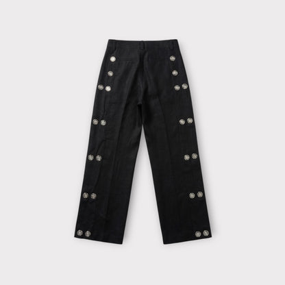 Loewe Linen Snapped Trousers