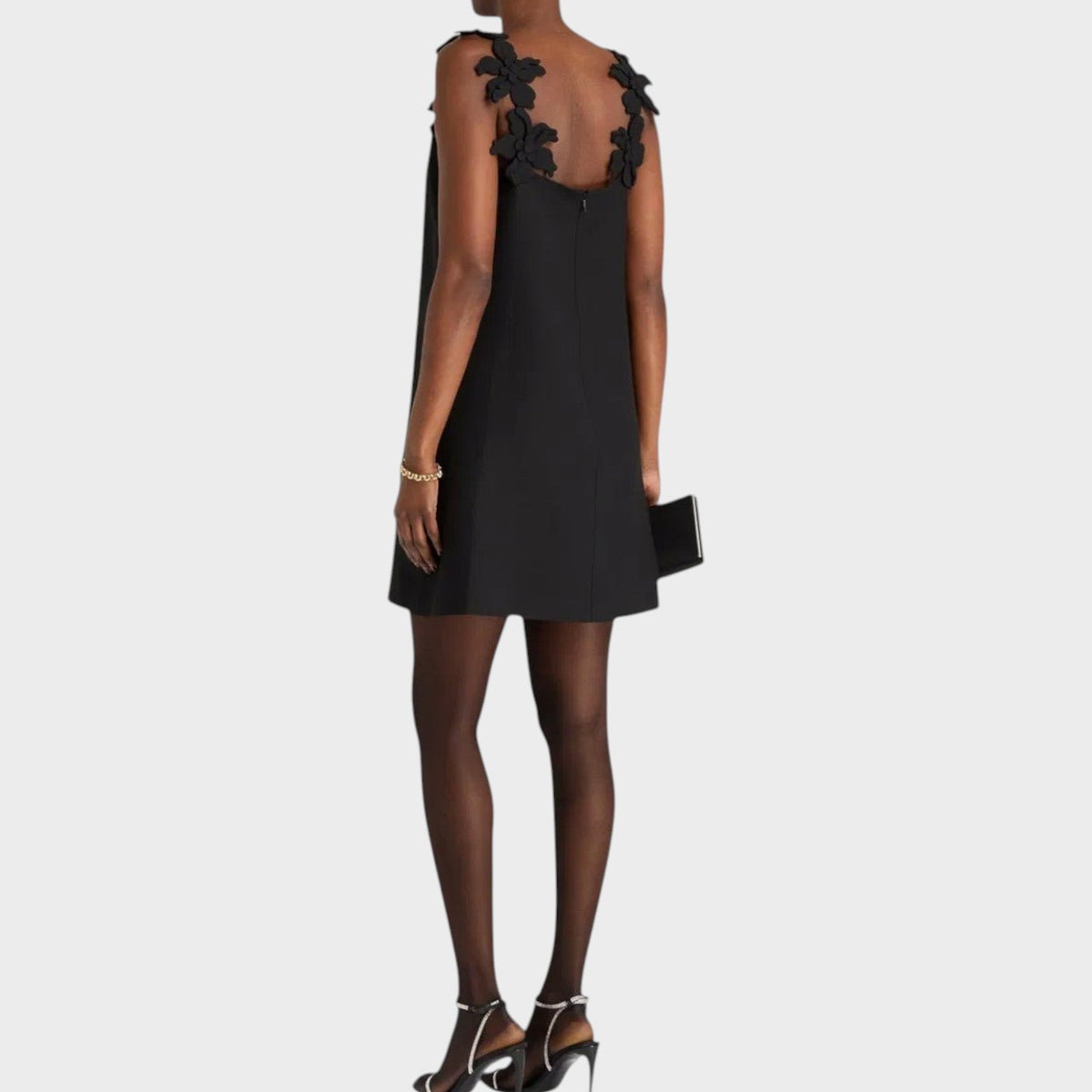 Valentino Hibiscus Embroidered Couture Dress