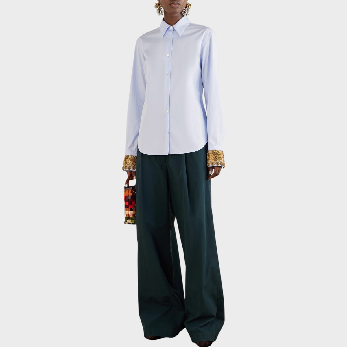 Dries Van Noten Pila Wide Leg Trouser