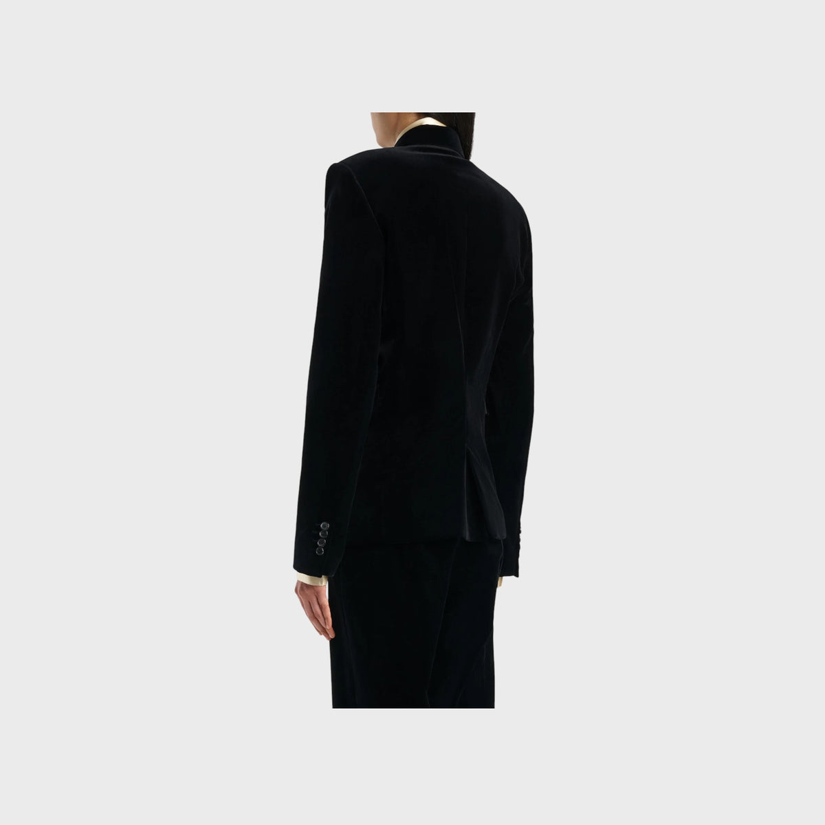 Khaite Rolo Velvet Double Breasted Jacket