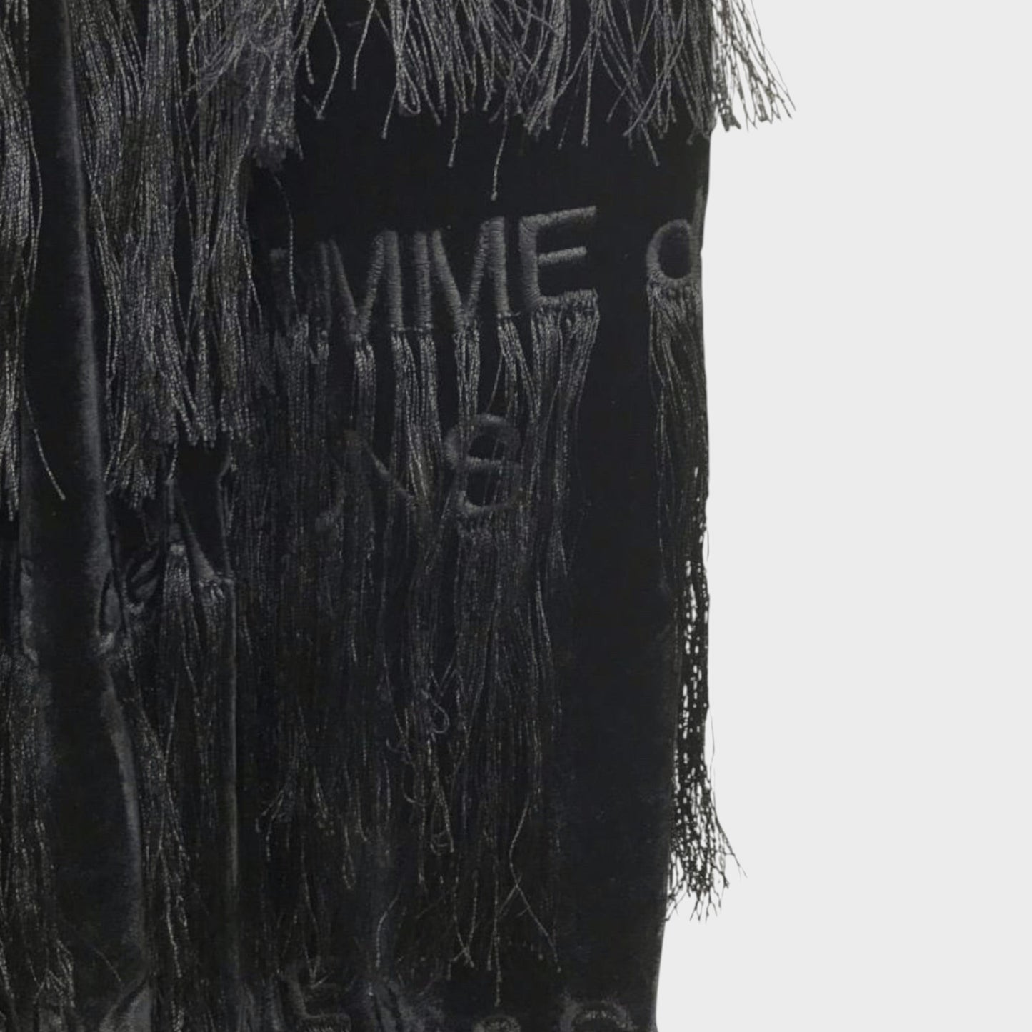 Comme des Garcons Silk Mix Velvet Fringe Skirt