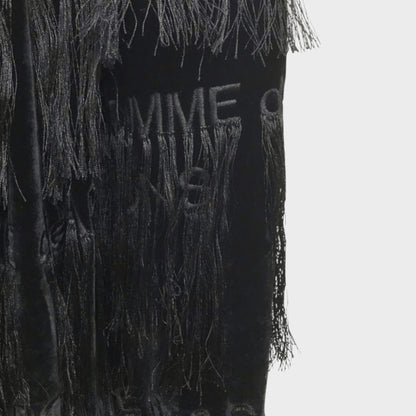 Comme des Garcons Silk Mix Velvet Fringe Skirt