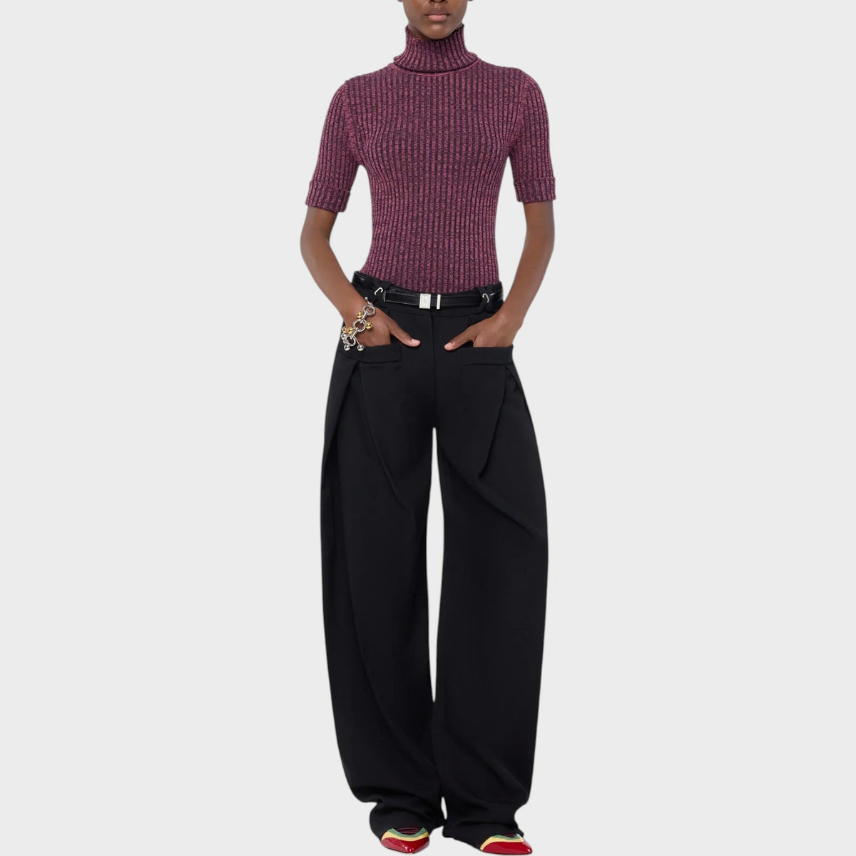 Rabanne Wool Wide Leg Trousers