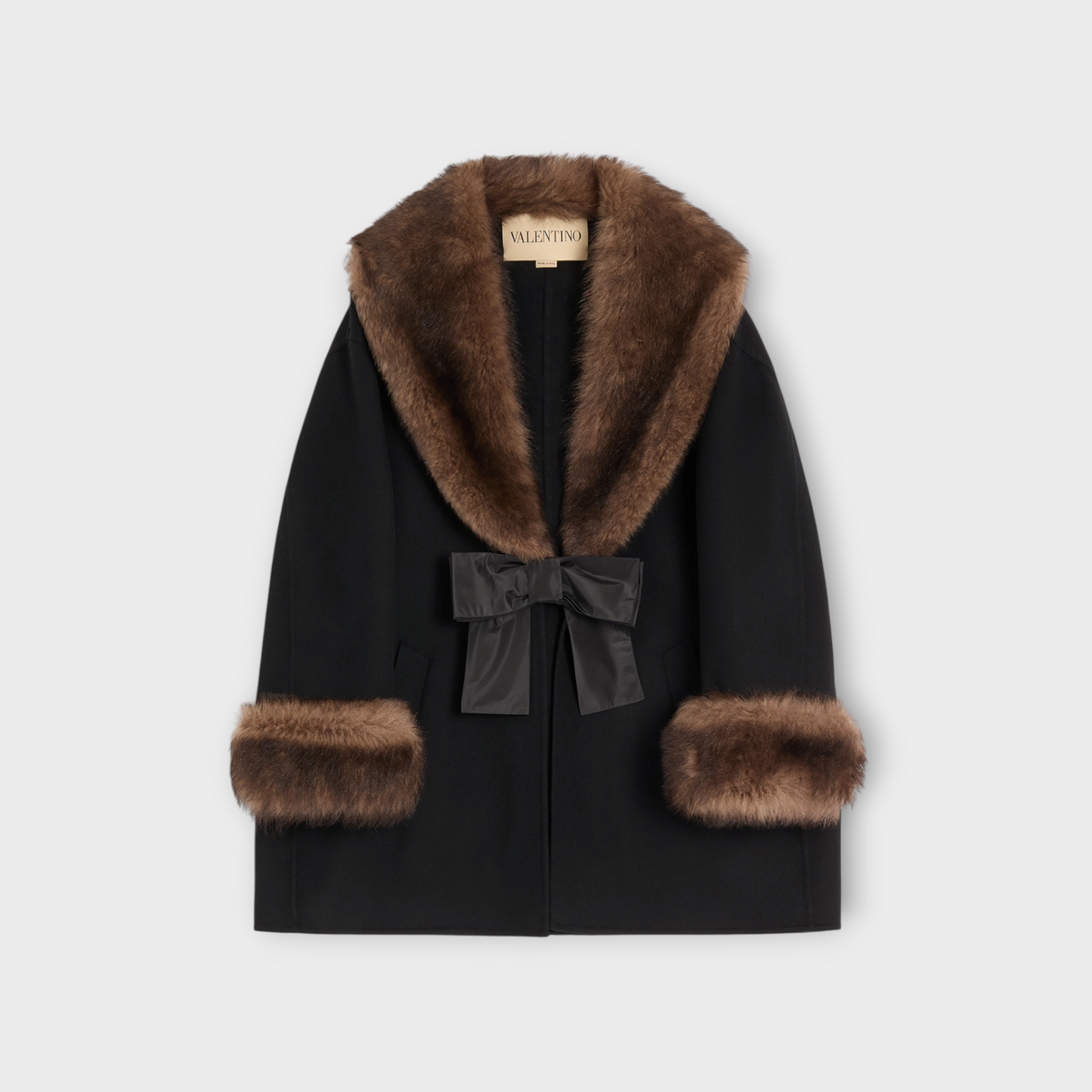 Valentino Wool & Cashmere Solid Caban