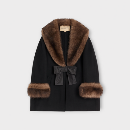 Valentino Wool & Cashmere Solid Caban