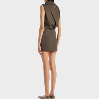 Khaite Astor Virgin Wool Mini Dress